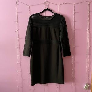 Lulus Black Bodycon Dress Size L